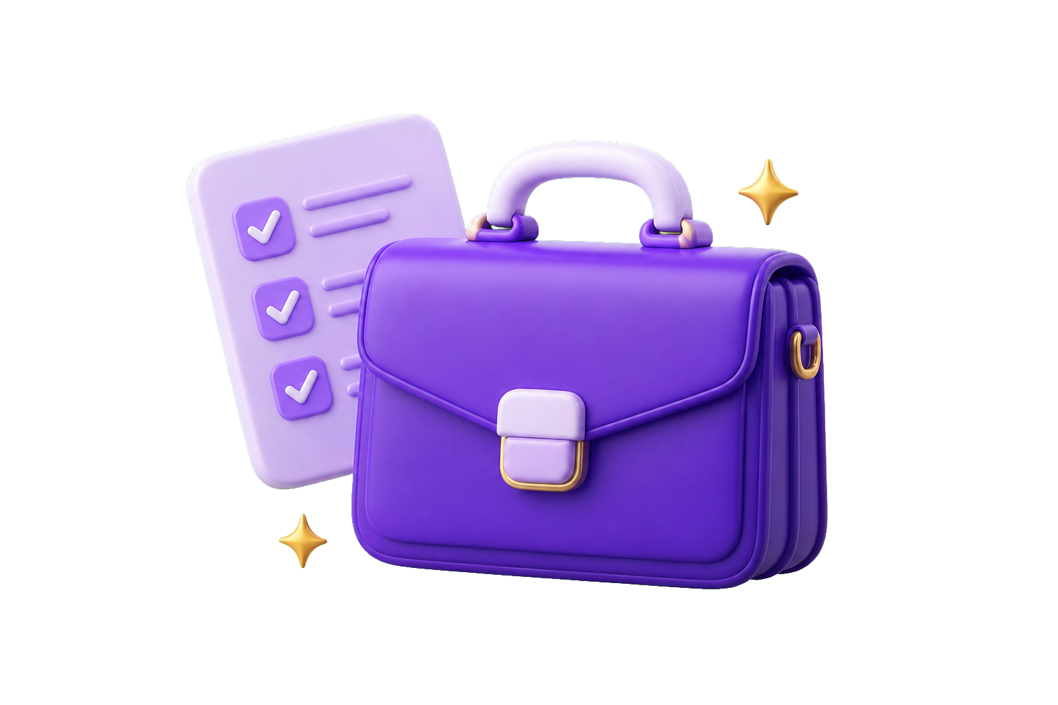 Purple career guidance briefcase